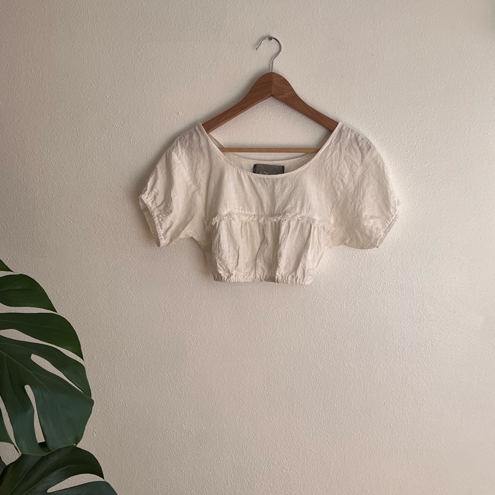 Reformation white 2 piece linen set